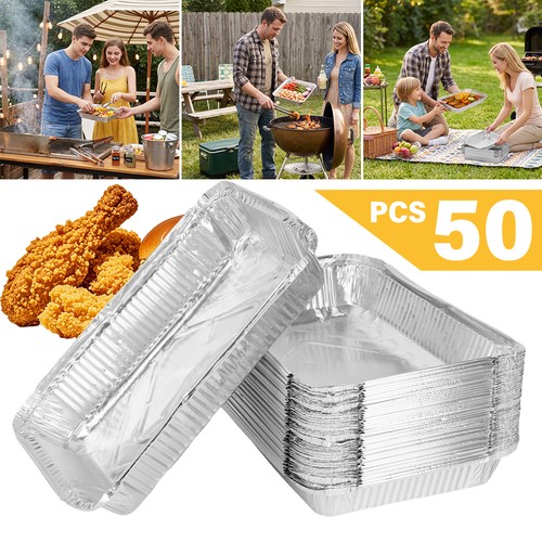 50pcs foil trays - 50pcs, aluminium