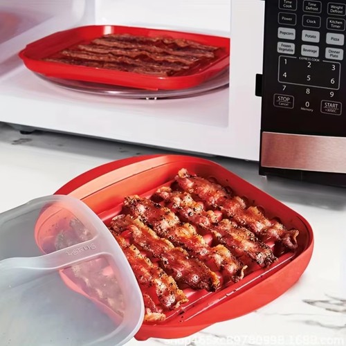 Red microwave bacon - bacon, wave