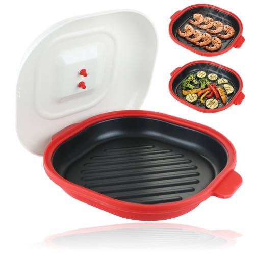 Microwave grill pan with lid - pan,