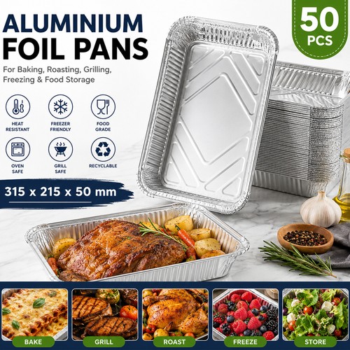 50pcs disposable foil trays - foil,