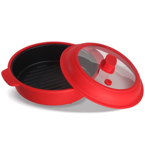 Microwave grill pan with - grill,