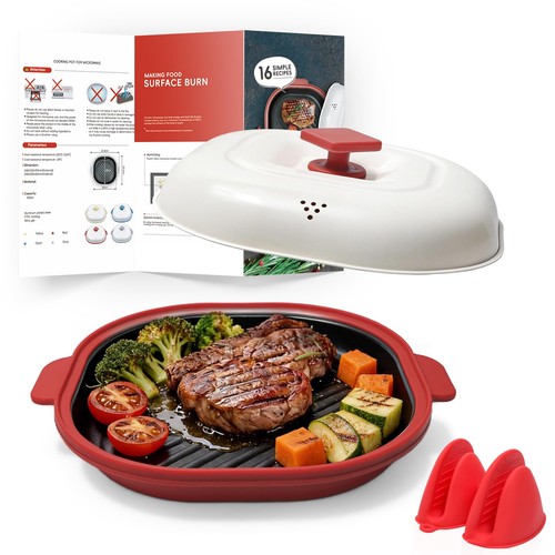 Microwave grill pan with - grill,