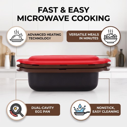 Microwave egg cooker eggs - 2,